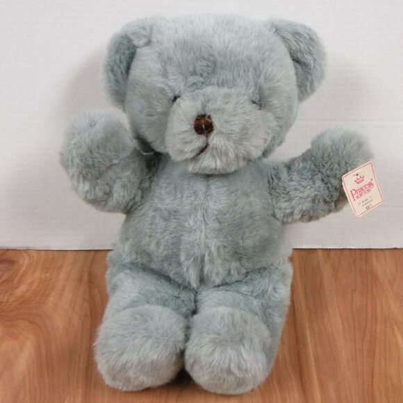 PRINCESS SOFT TOYS Grey Classic Teddy Bear Humphrey 6115 Stuffed Plush Toy 16" - Picture 1 of 13